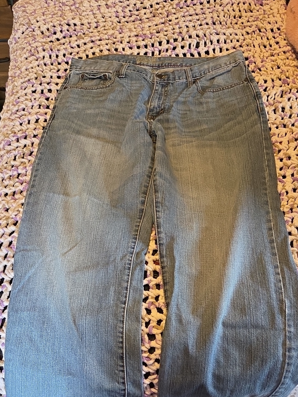 Old Navy Men's Relaxed Straight Jeans - Light Blue Wash